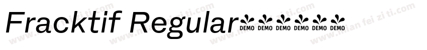 Fracktif Regular字体转换
